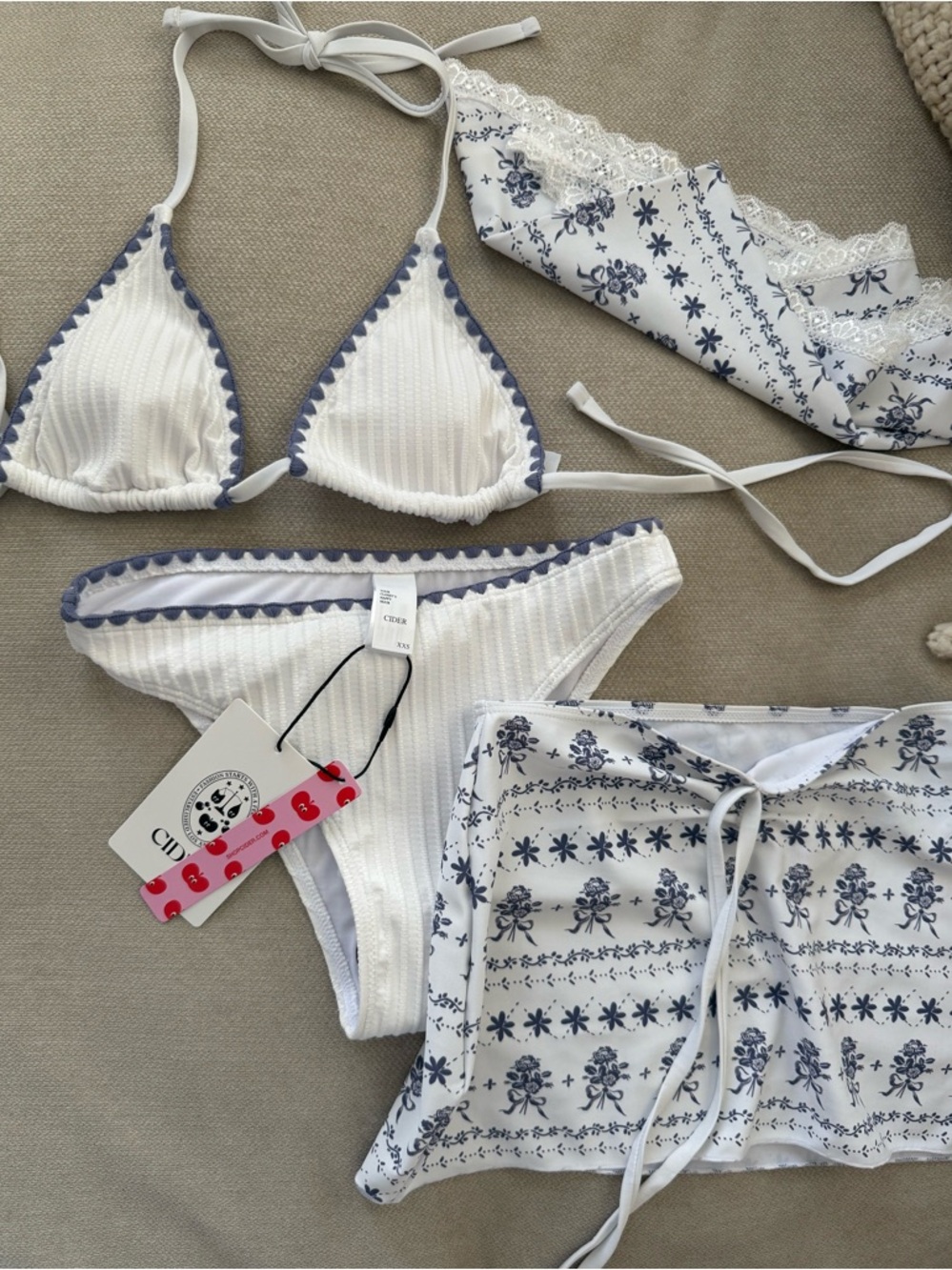 New cider floral bikini + coverup set - Picture 5 of 5